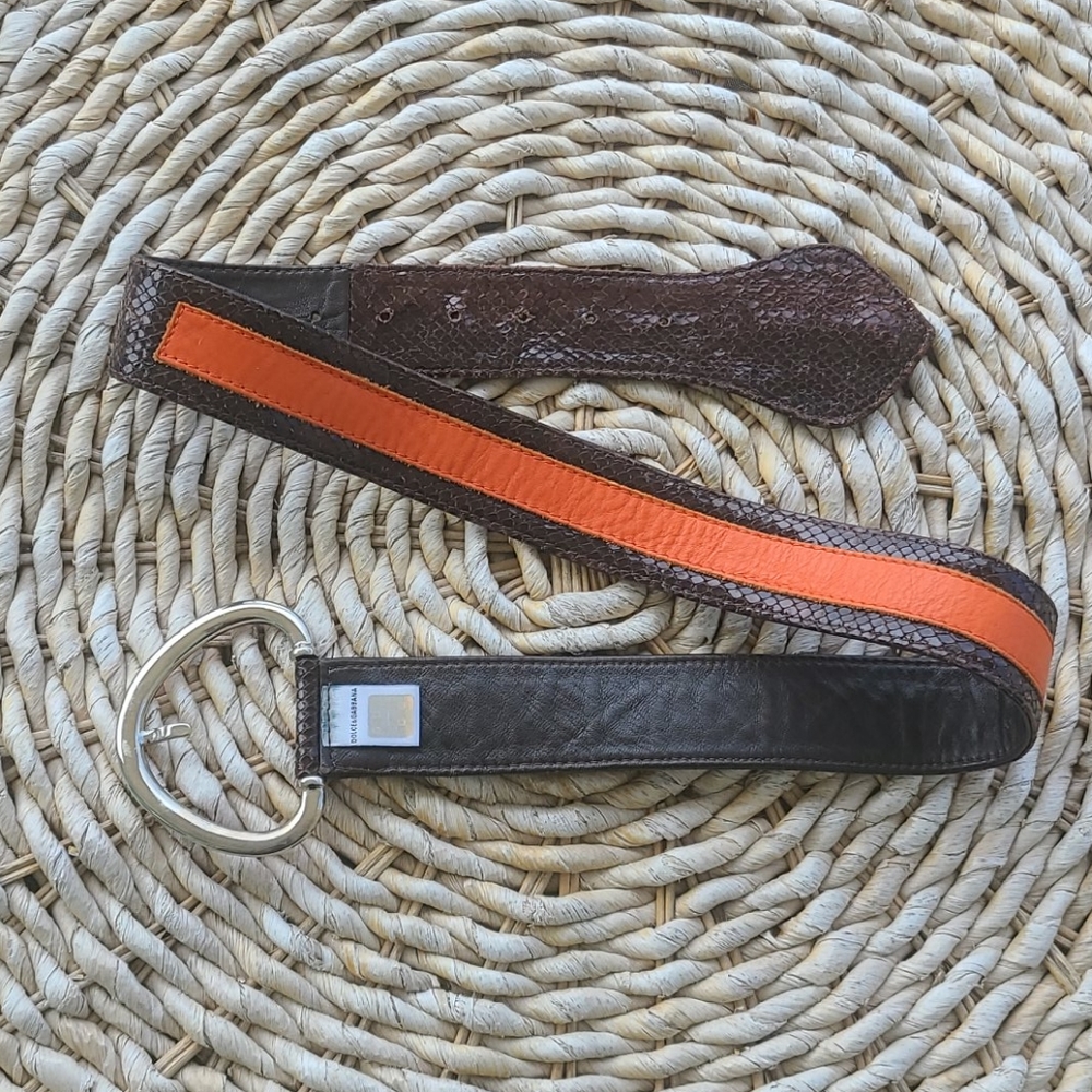 Authentic D&G Python Leather Belt - image 4